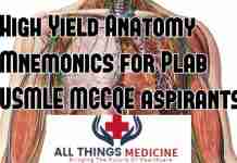 Hi yield Anatomy mnemonics