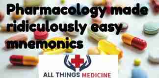 pharmacology made ridiculously easy mnemonics