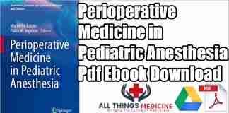 perioperative medicine in pediatric anesthesia