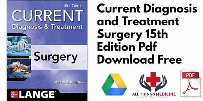 Current Diagnosis and Treatment Surgery 15th Edition pdf