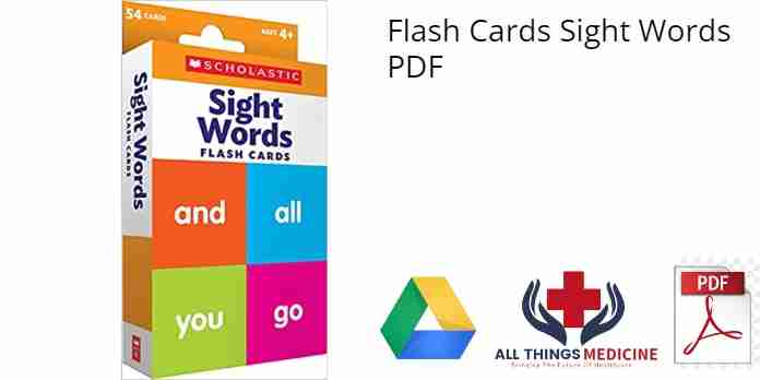 Flash Cards Sight Words PDF