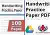 Handwriting Practice Paper PDF