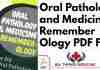 Oral Pathology and Medicine Remember Ology PDF