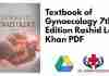 Textbook of Gynaecology 7th Edition Rashid Latif Khan PDF