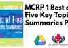 MCRP 1 Best of Five Key Topic Summaries PDF