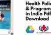 Health Policies & Programmes in India Pdf